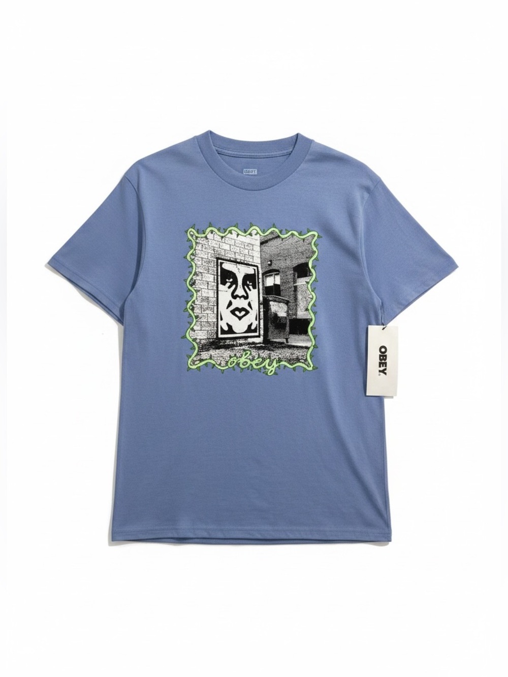 OBEY Streetwear Vine Photo Digital Violet Shortsleeeve T-Shirt Small